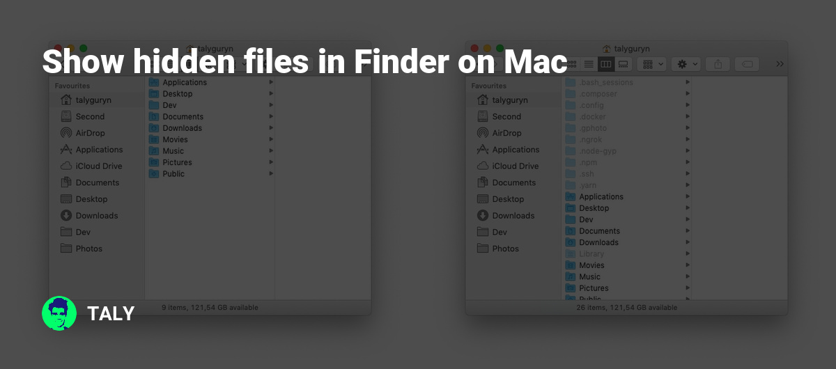 Show hidden files in Finder on Mac